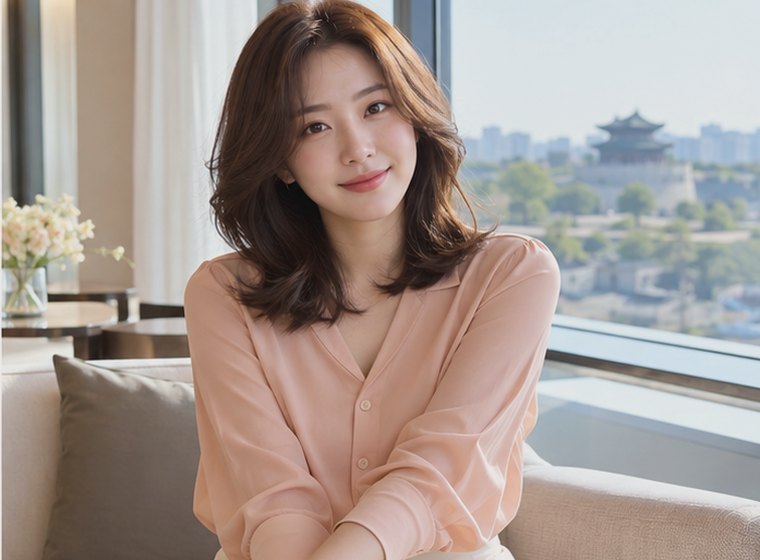 인계동 생활회복 균형 관리 안내 카드의 서로 다른 20대 성인 한국 여성 모델